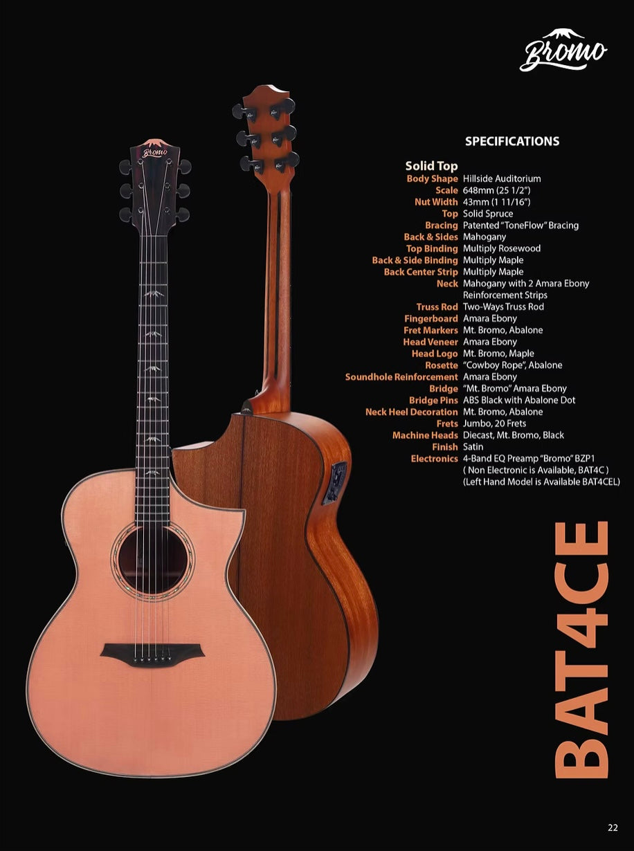 BAT4CE Bromo Guitars Tahoma Series