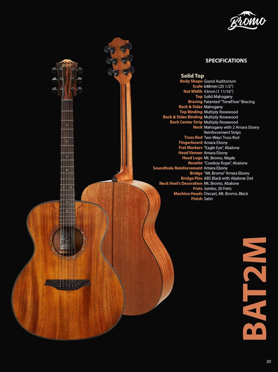BAT2M Bromo Guitars Tahoma Series