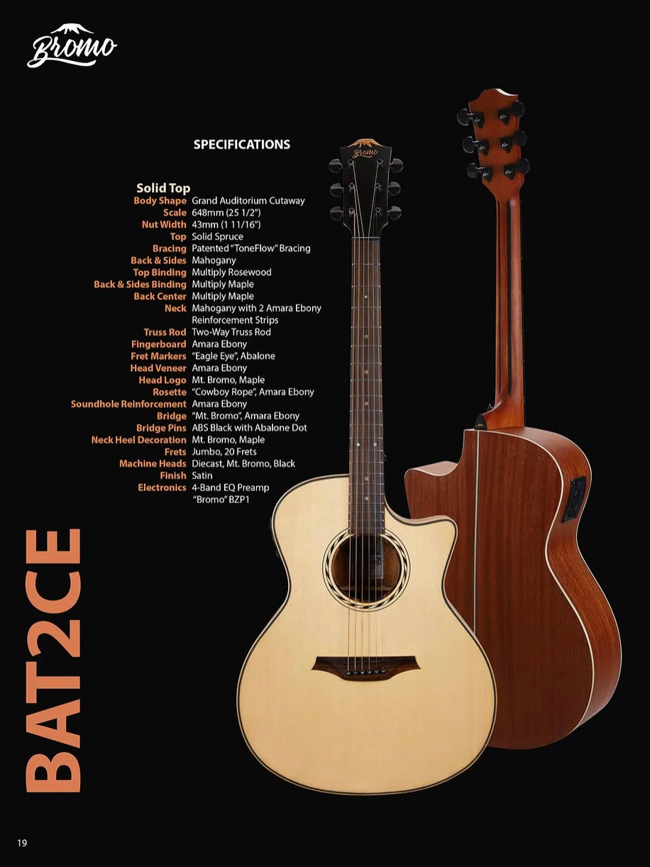 BAT2CE Bromo Guitars Tahoma Series